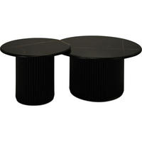 COUCHTISCHE 2er Set Schwarz - Schwarz, Holzwerkstoff (80/80/45cm) - Furnhouse