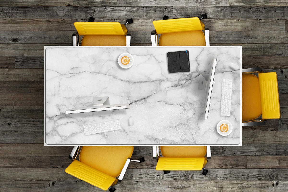 SCHREIBTISCHUNTERLAGE 100x50 cm Weiß - Weiß, Kunststoff (1.6/100/50cm) - ArtPrintCave