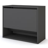 SEKRETÄR, Wandsekretär Wandsekretär Cubas Basic Schwarz - Schwarz, Holz (36/80/65.6cm) - ASSMANN