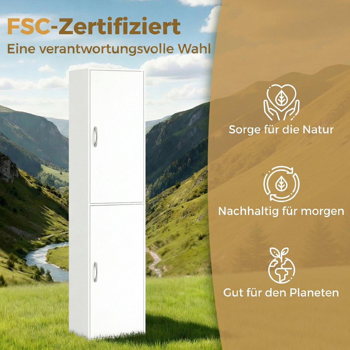BÜCHERREGAL DE-09953 5-stöckig mit verstellbaren Böden Weiß - Weiß, Holzwerkstoff (35/180/40cm) - ComfortXL