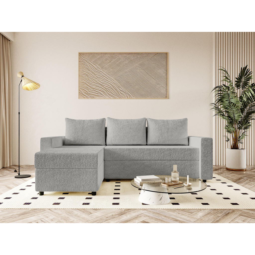 Thumbnail - Fedve Ecksofa, Grau, Textil, L-Form,L-Form, 230x146 cm, Wohnzimmer, Sofas & Couches, Wohnlandschaften, Ecksofas