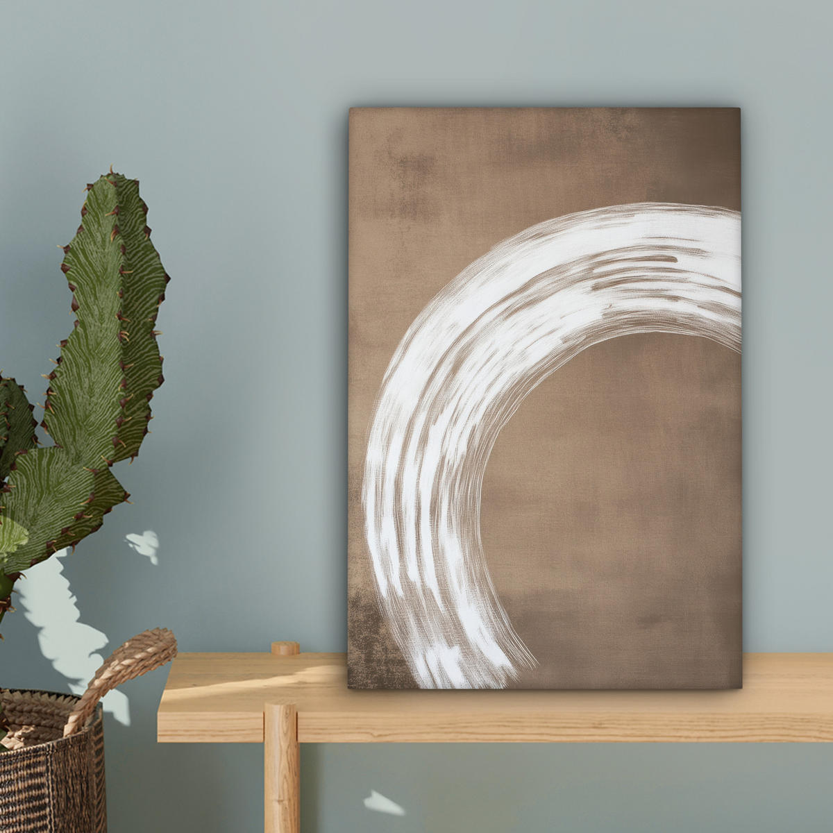 LEINWANDBILD Farbe - Braun - Japandi 20x30 cm - Kupferfarben, Textil (20/30cm) - MuchoWow