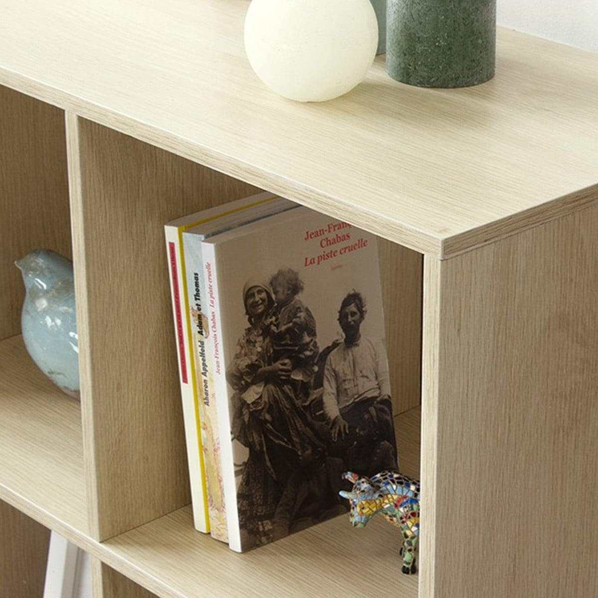 REGAL mit 9 Fächern und Metallfüßen - Apfelbaumfarben, Holzwerkstoff (29.8/103.3/93.5cm) - Calicosy