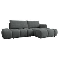 ECKSOFA Soffi, Seite: Rechts - Schwarz/Graphitfarben, Holz/Kunststoff (283/166cm) - MIRJAN24