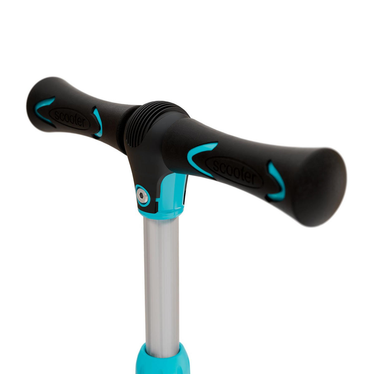 KINDERROLLER Lumox höhenverstellbarer Lenker inkl. Leuchtränder blau - Blau, Metall (59/28/81cm) - Juskys