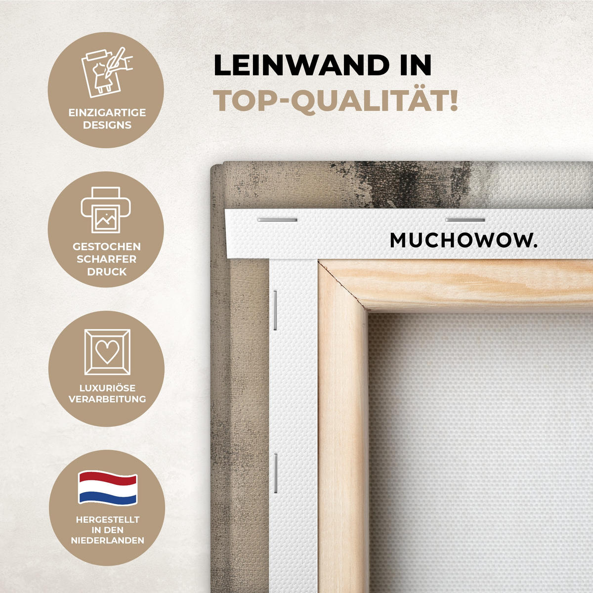 LEINWANDBILD Wabi sabi - Pflanze - Beige 30x40 cm - Taupe, Textil (30/40cm) - MuchoWow