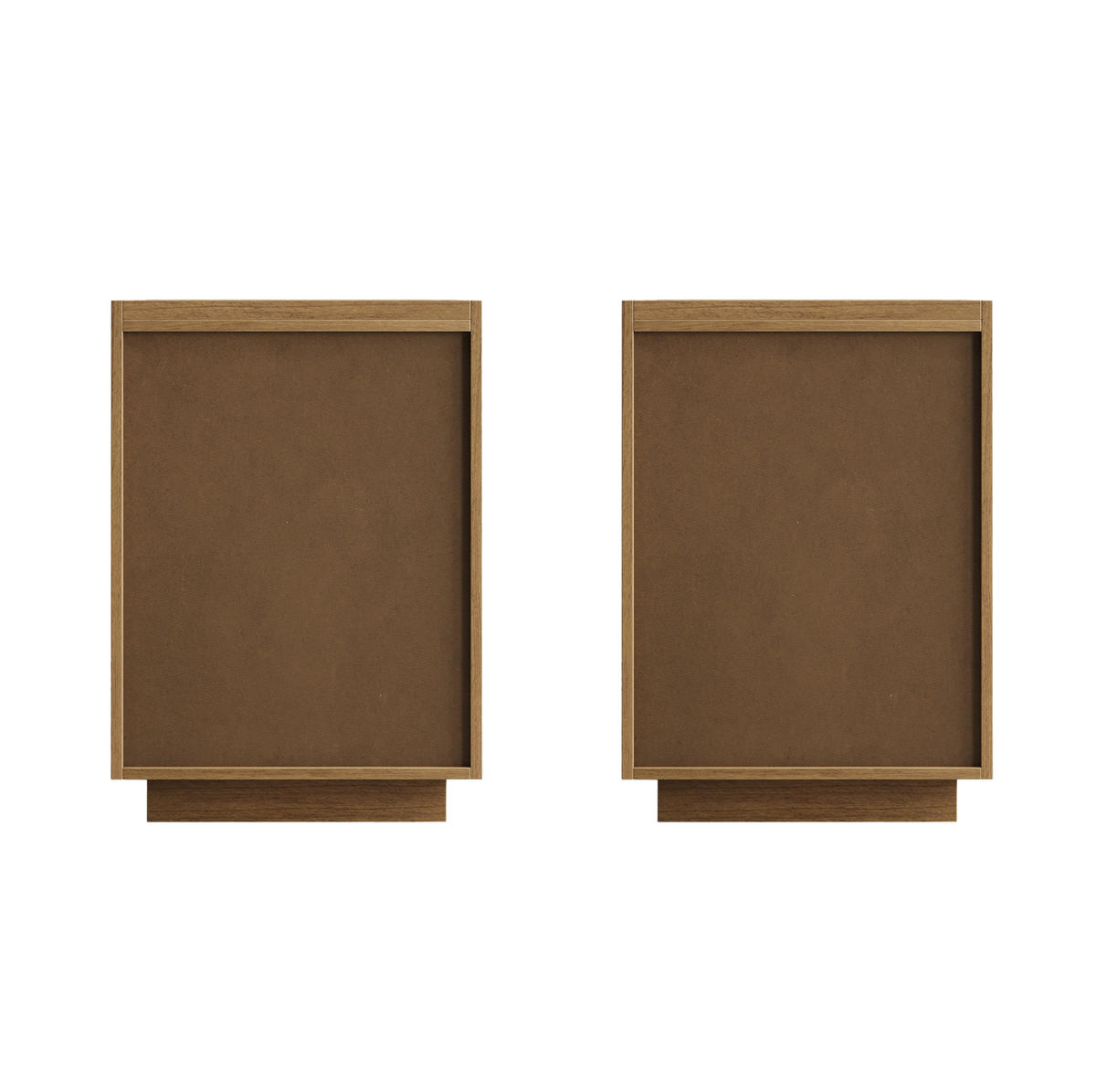 NACHTTISCH 48/38/50 cm in Eiche mit 2 Schubladen & griffloser Front - Braun, Holzwerkstoff (45/54/38cm) - BEAOK