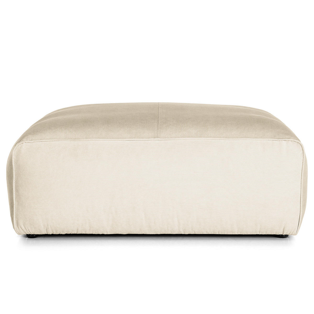 POLSTERHOCKER - Beige/Schwarz, Kunststoff/Textil (81/38/100cm) - home24