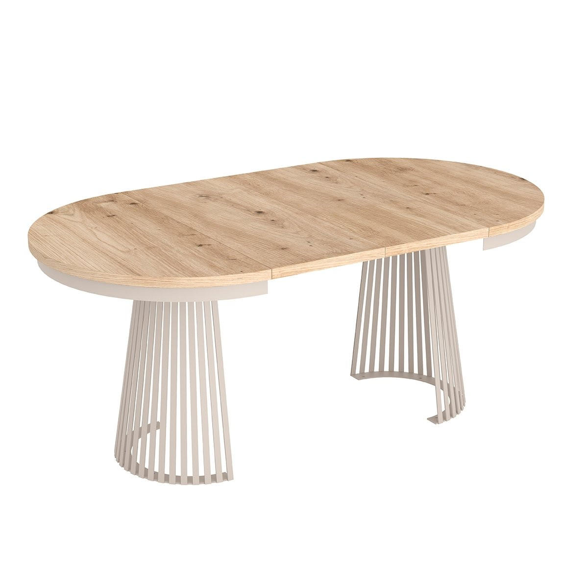 ESSTISCH TRAVIS Ausziehbar 100 - 180 / 100 x 76,6 cm - Kaschmir/Eiche Artisan, Holz (100/100/76.6cm) - MASSENO