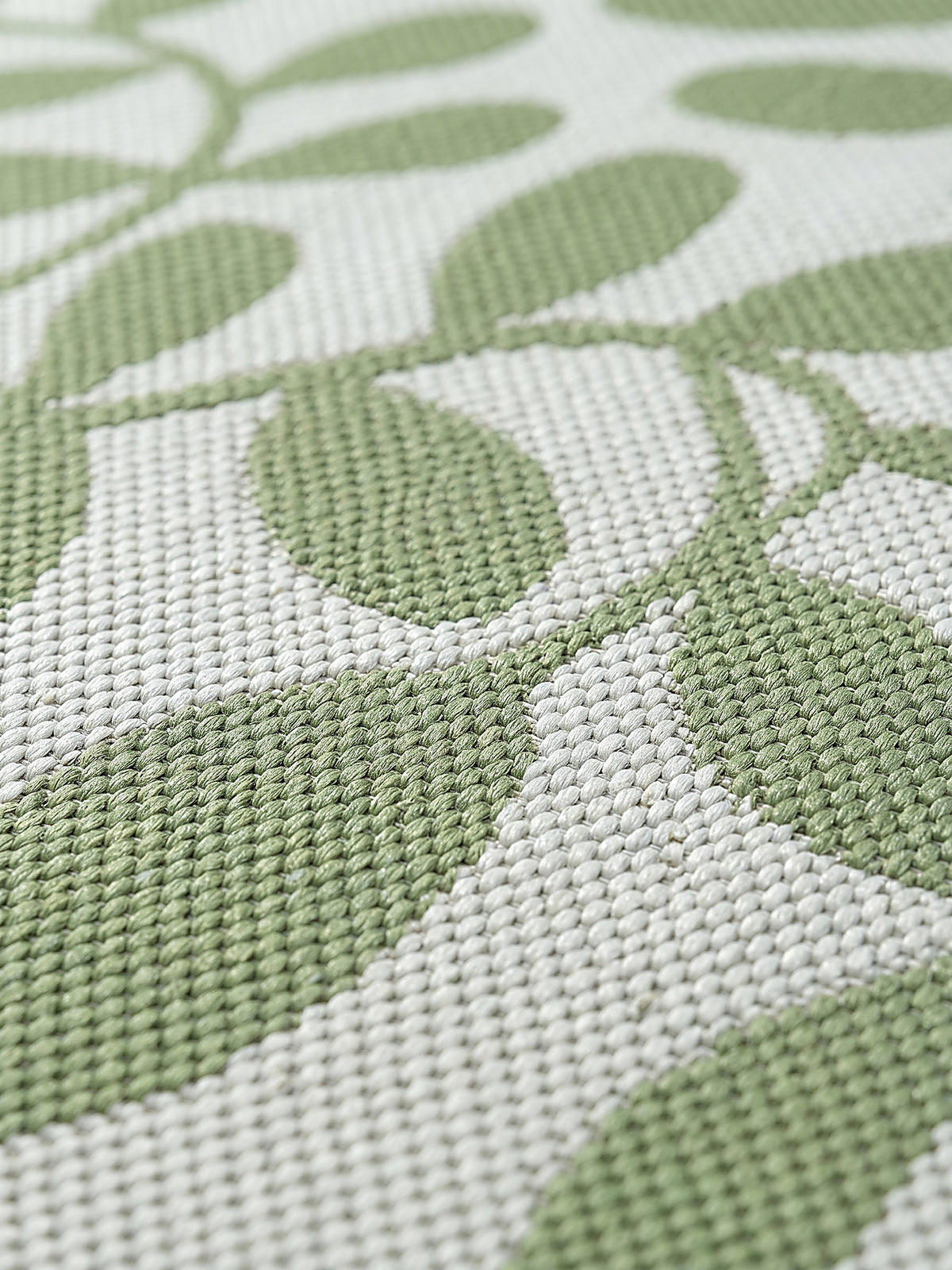 FLACHWEBTEPPICH Floral BORNO Polypropylen Grün 140 x 200 cm - Grün, Textil (140/200cm) - KADIMA DESIGN