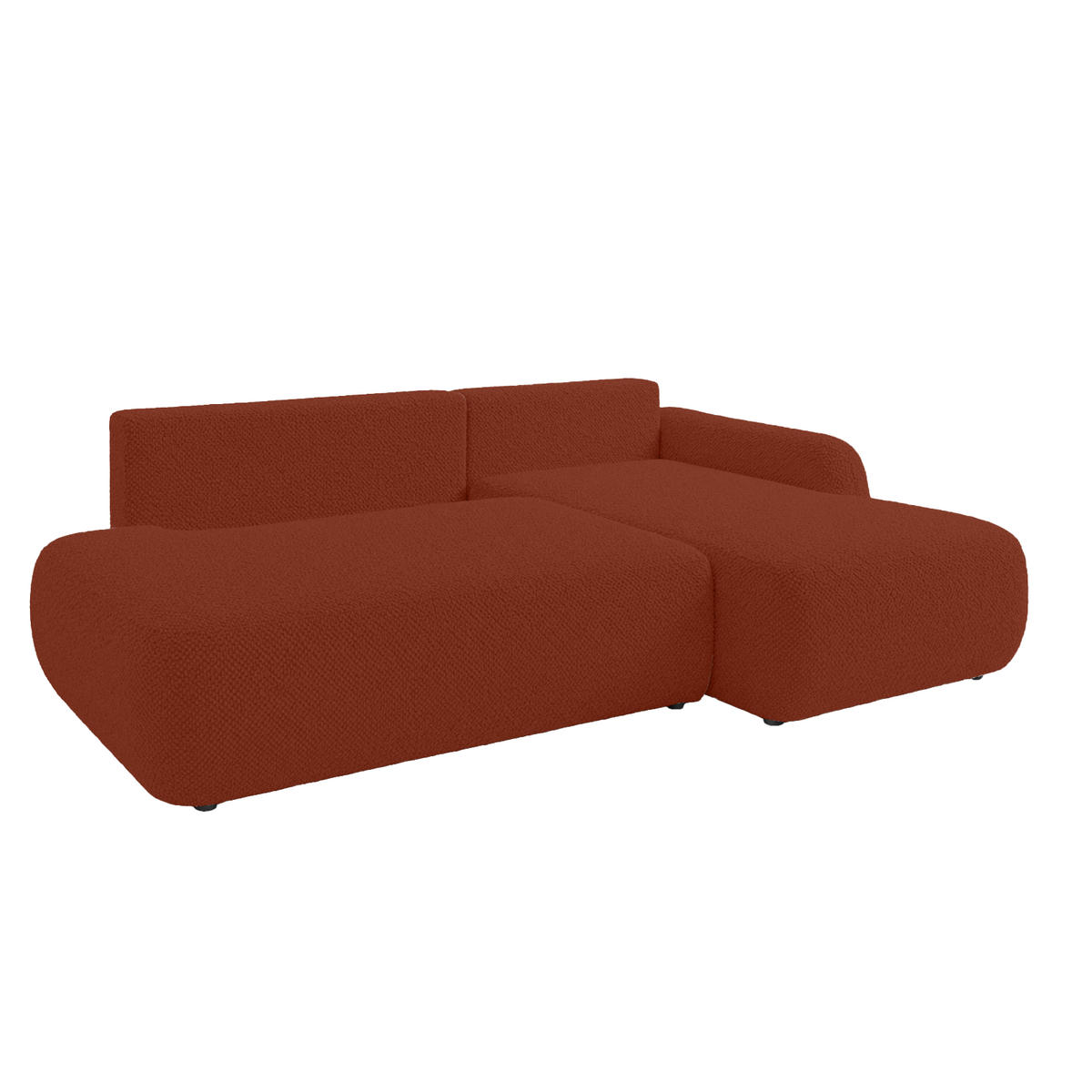 ECKSOFA Munduk I mit Schlaffunktion, Dunkelorange - Dunkelorange, Textil (302/184cm) - Fedve