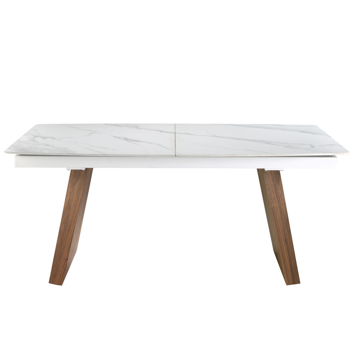 ESSTISCH ovales Fass Weiß Walnuss 180/90/76 cm - Walnussfarben/Weiß, Holz/Stein (90/180/76cm) - ANGEL CERDA