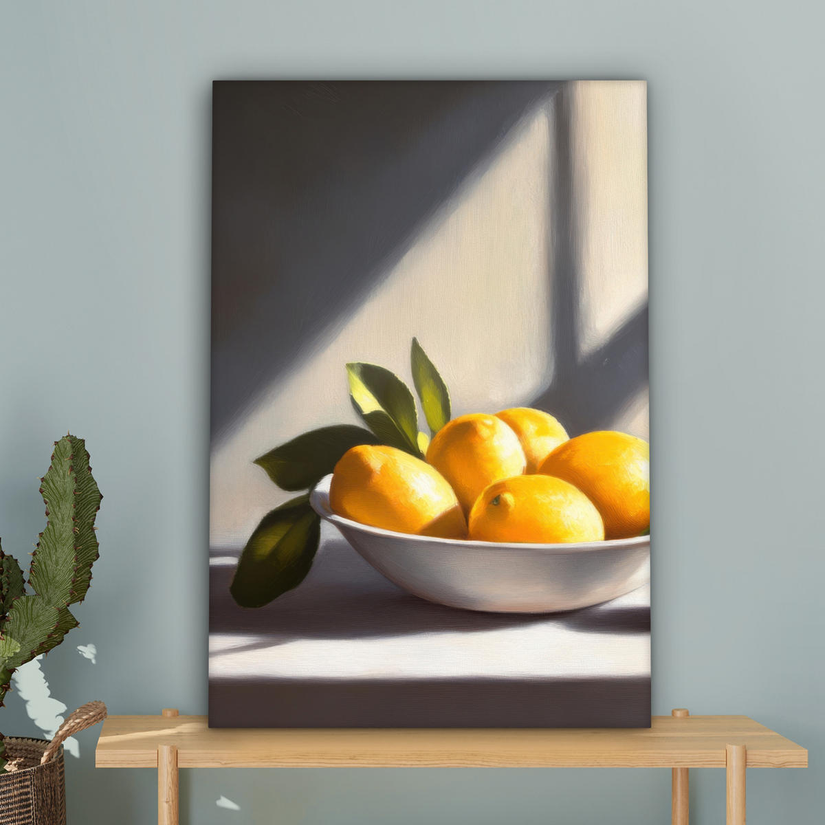 LEINWANDBILD Zitronen - Stilleben - Gelb 60x90 cm - Gelb, Textil (60/90cm) - MuchoWow