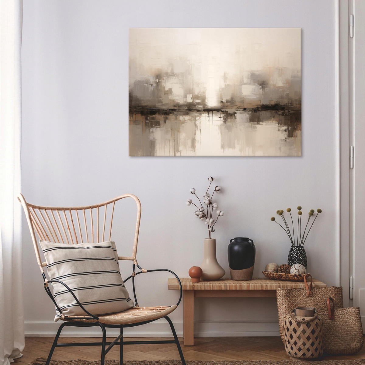 LEINWANDBILD Abstrakt Modern 100x70 - Multicolor, Holzwerkstoff (100/70cm) - Wallarena