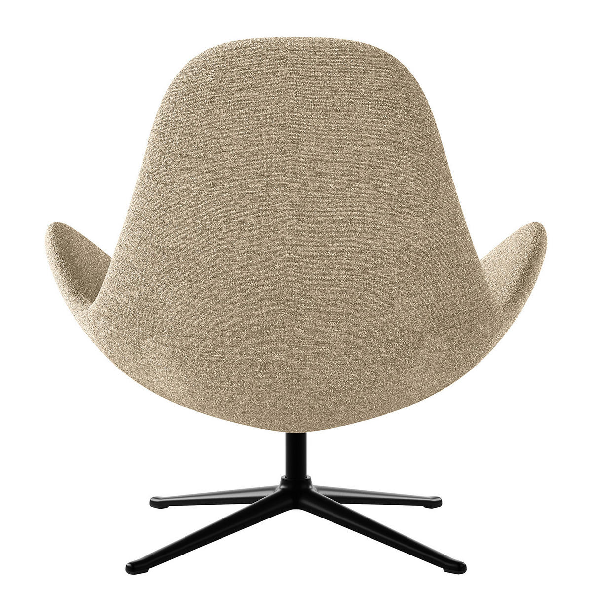 SESSEL - Taupe/Schwarz, Textil/Metall (87/90/82cm) - home24