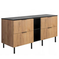 WASCHBECKUNTERSCHRANK FLOW mit Regal + Platte Eiche Craft 140/57/46 cm - Eichefarben, Holzwerkstoff (140/57/46cm) - Rodan