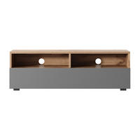 TV-LOWBOARD Rednaw Eiche/Grau Hochglanz 100 cm - Eiche Wotan/Grau, Holzwerkstoff (100/30/31cm) - Selsey