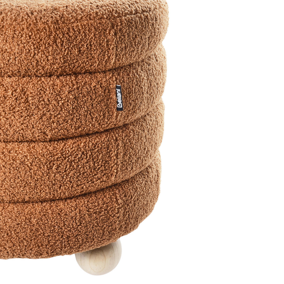 POUF Goldbraun Chilly - Braun, Textil (42/41/42cm) - Beliani