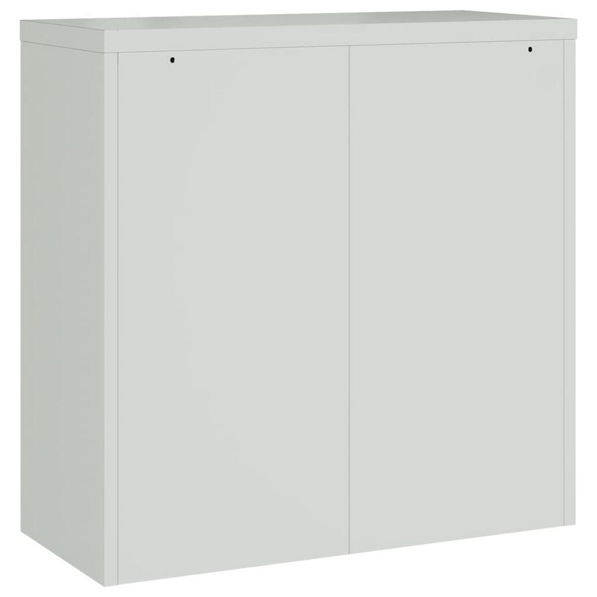 AKTENSCHRANK Mit 2 Türen Grau 90 Cm Stahl - Grau, Metall (40/90/90cm) - vidaXL
