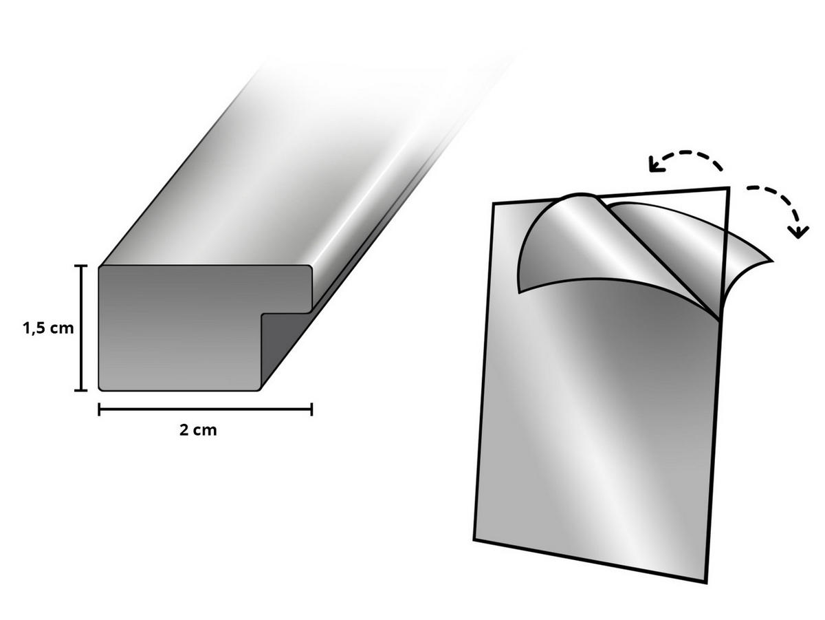 BILDERRAHMEN - Schwarz, Kunststoff (70/100/1.5cm) - Wallfluent
