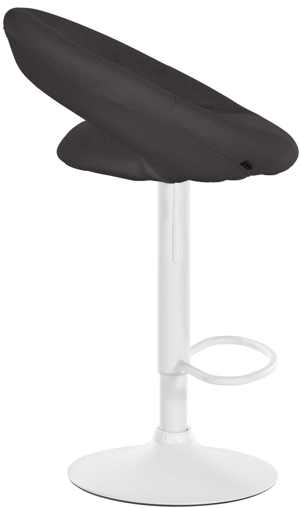 BARHOCKER 2er Set Stoff dunkelgrau - Dunkelgrau/Weiß, Textil/Metall (52/77/47cm) - CLP