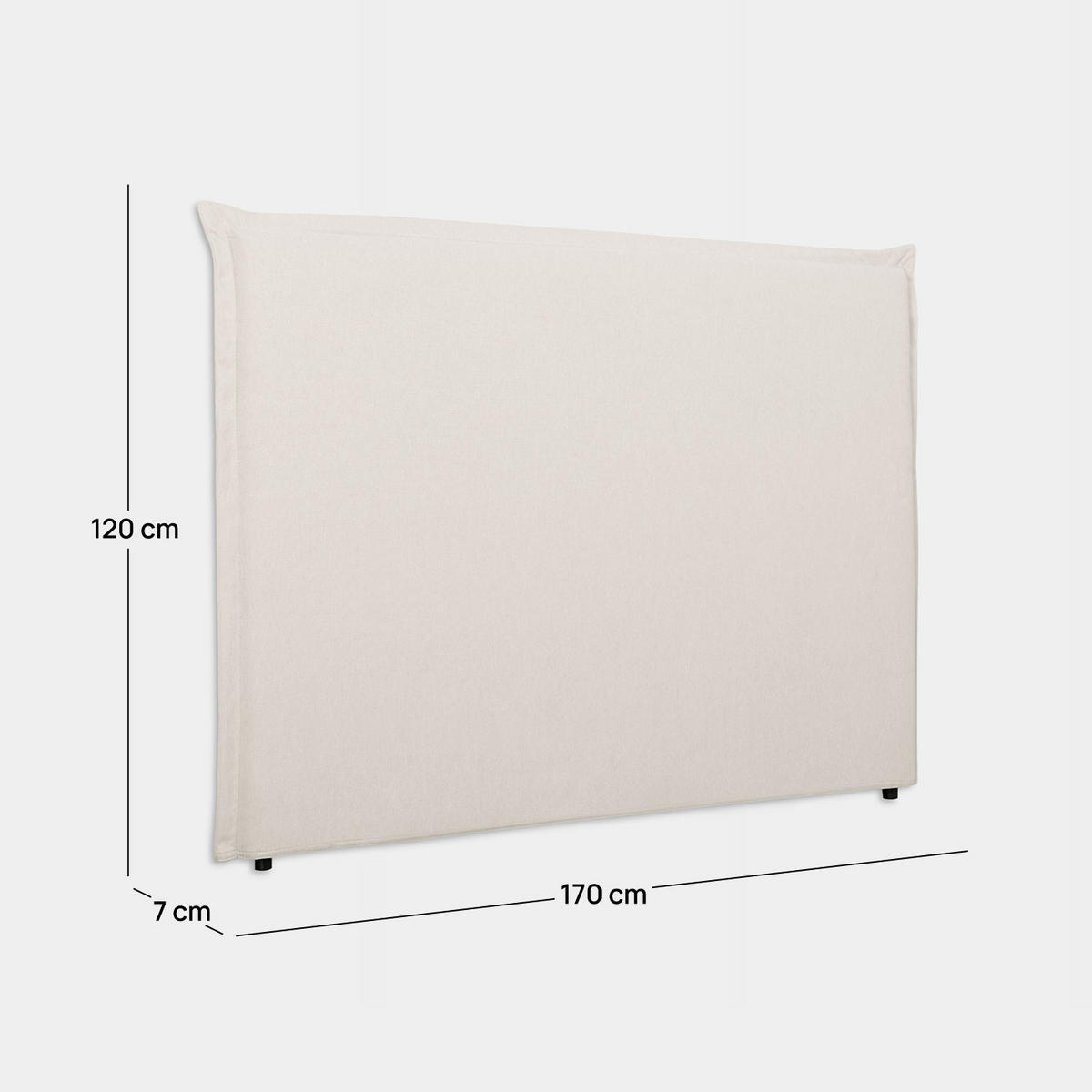 KOPFTEIL DOPPELTES Louise Beige 170 cm x 120 cm - Beige, Textil (170/7cm) - Klast Home