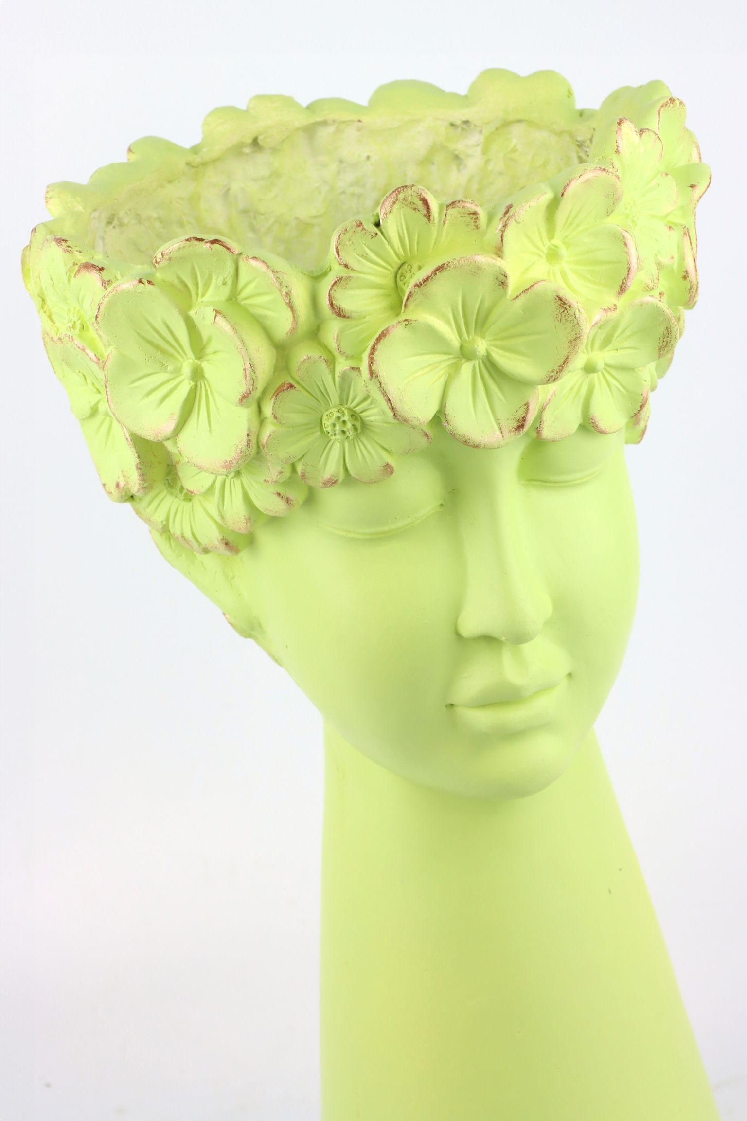 PFLANZFIGUR Flora limettengrün - Grün, Kunststoff (21/33/20cm) - FURNARO