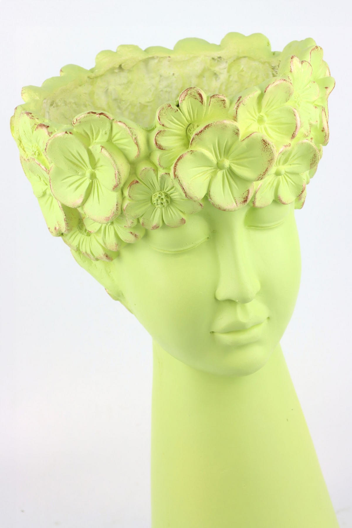 PFLANZFIGUR Flora limettengrün - Grün, Kunststoff (21/33/20cm) - FURNARO