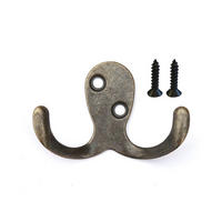 WANDHAKEN 1x 4,2 cm aus Metall Messingfarben 793825 - Messingfarben, Metall (6.8/4.2/2.2cm) - DanDiBo