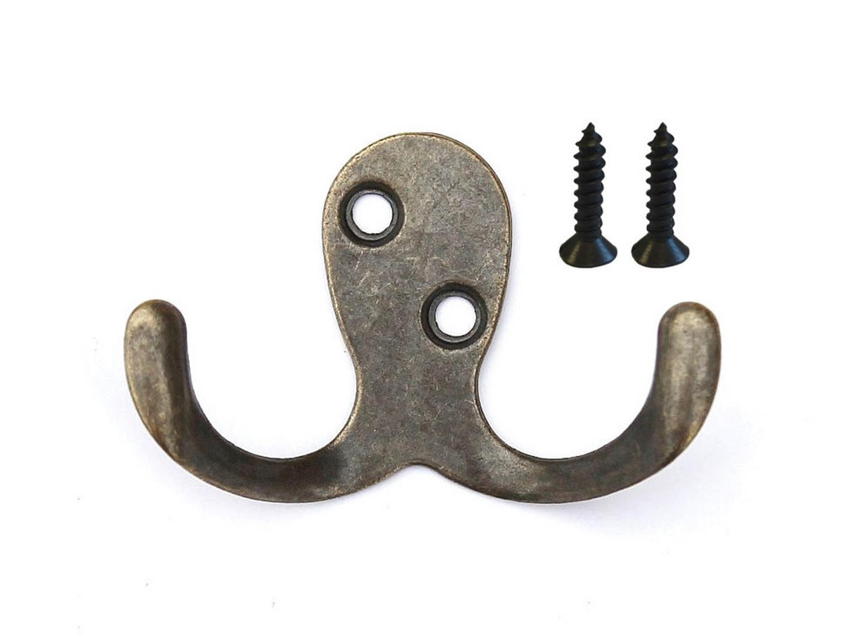 WANDHAKEN 1x 4,2 cm aus Metall Messingfarben 793825 - Messingfarben, Metall (6.8/4.2/2.2cm) - DanDiBo