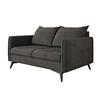 2-SITZER-SOFA Pulse Graphit Luxusmicrofaser - Graphitfarben/Schwarz, Holz/Textil (138/86/91cm) - S-Style Möbel