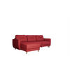 ECKSOFA Marlies In Opera Velvet - Rot, Holzwerkstoff/Textil (233/140cm) - Fun Möbel