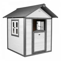 SPIELHAUS Cabin Lodge in Holz Grauweiß - Schwarz, Holz (111/133/135cm) - Axi House