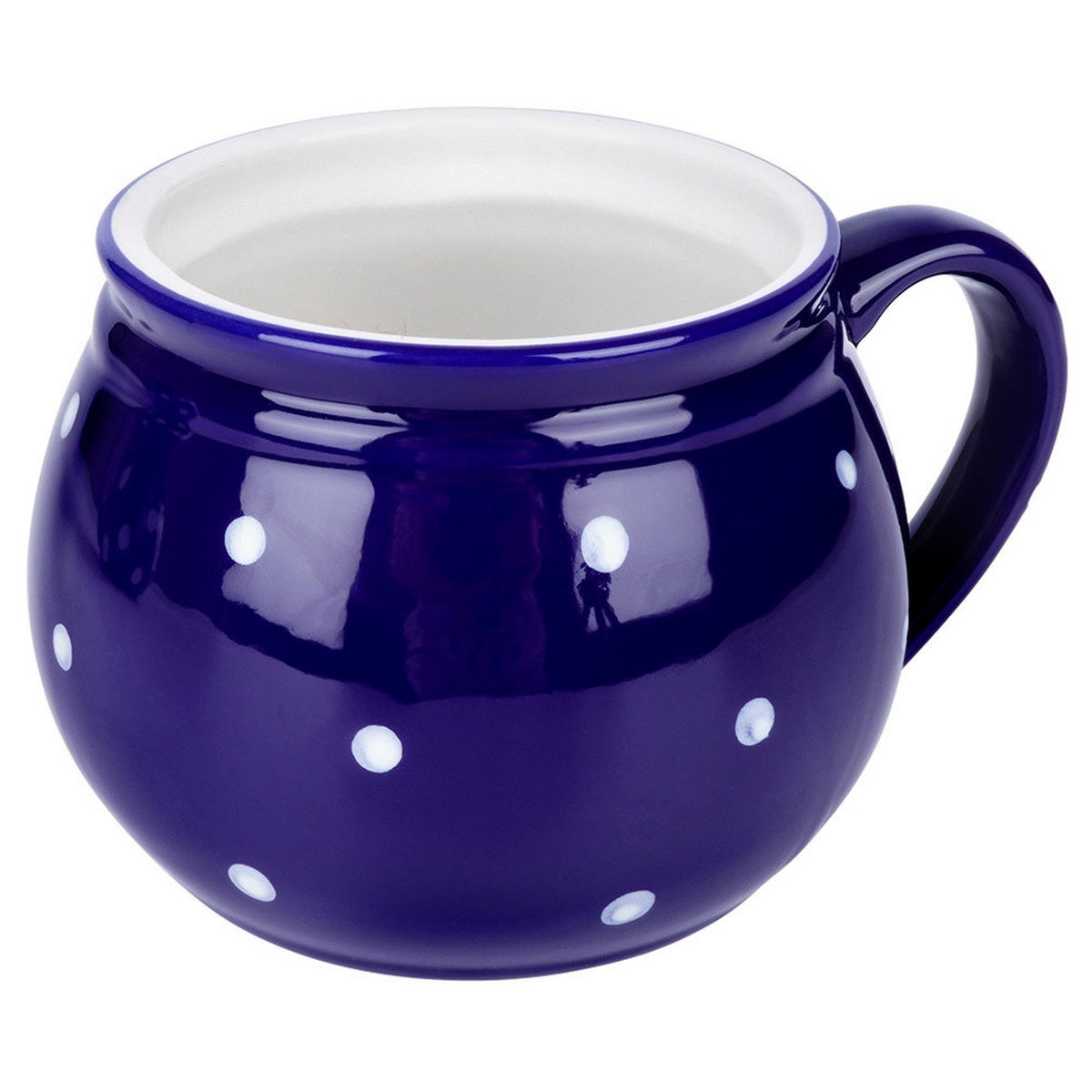 KERAMIKBECHER-SET PUNKTE, Keramik, blau, 4 Stk., 200 ml - Pink, Keramik (0.2L) - Orion 
