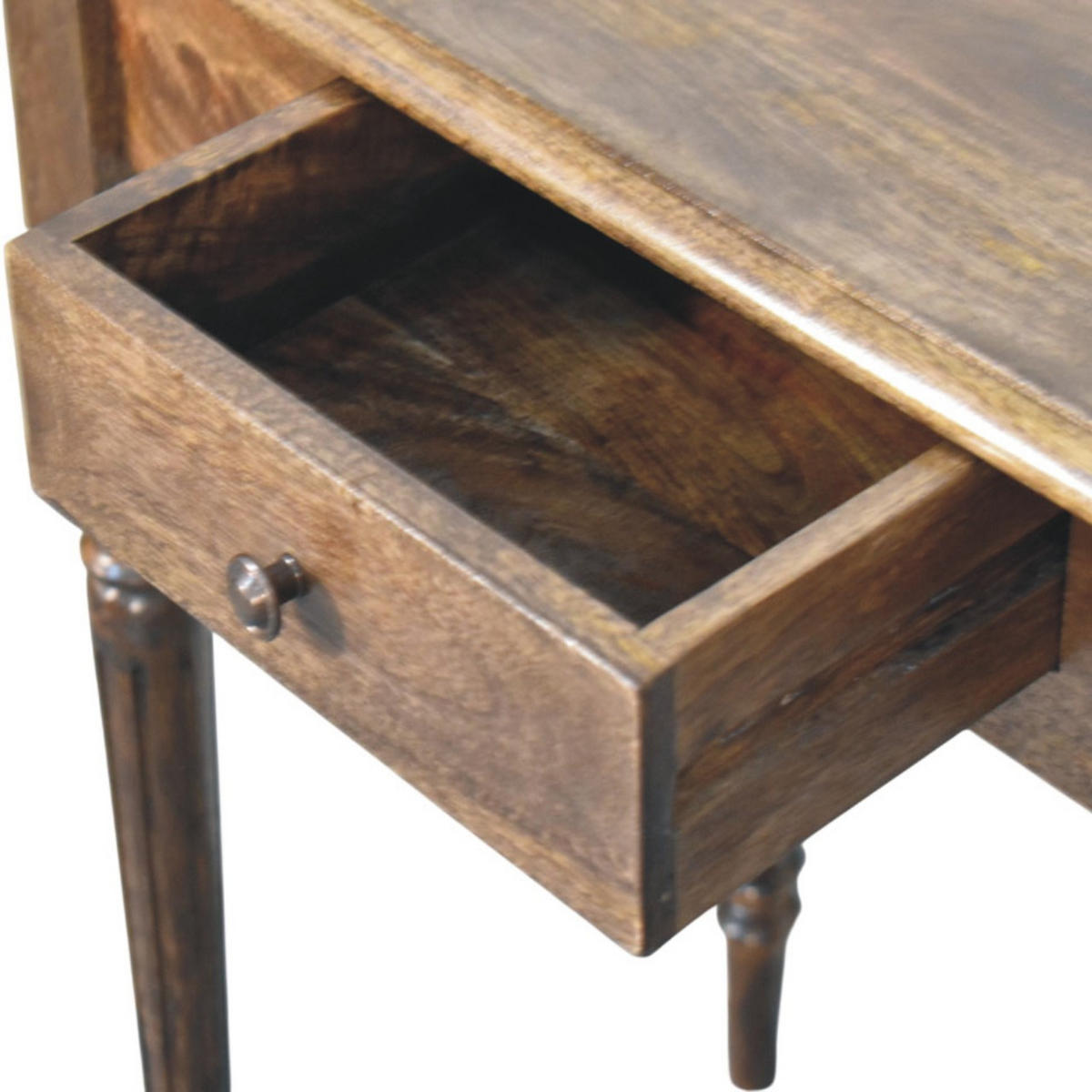 SCHREIBTISCH Klassisches Grau-Finish, 1 Schublade, Braun - Braun, Holz (80/45/80cm) - Artisan Furniture