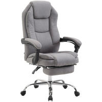 CHEFSESSEL Stoff Grau - Chromfarben/Grau, Textil/Metall (67/114/64cm) - CLP