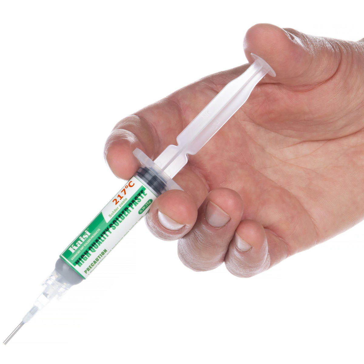 LÖTKOLBEN Flux 338 Set - Flussmittel Gel, Lötzinn 217 °C, 2x Applikator, 2x Nadel - Multicolor, Kunststoff/Metall (2/12/18cm)