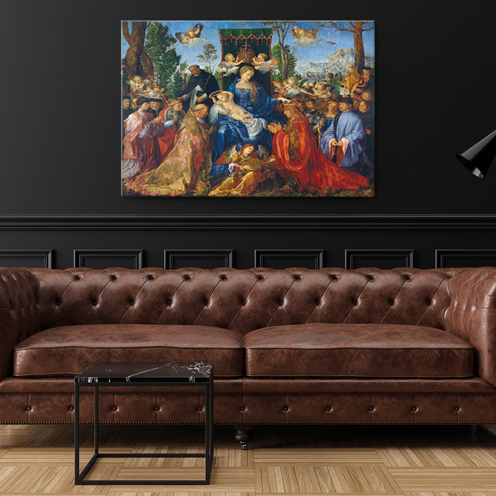 WANDBILD das fest des rosenkranzes albrecht dürer - Multicolor, Textil (60/40cm) - Feeby