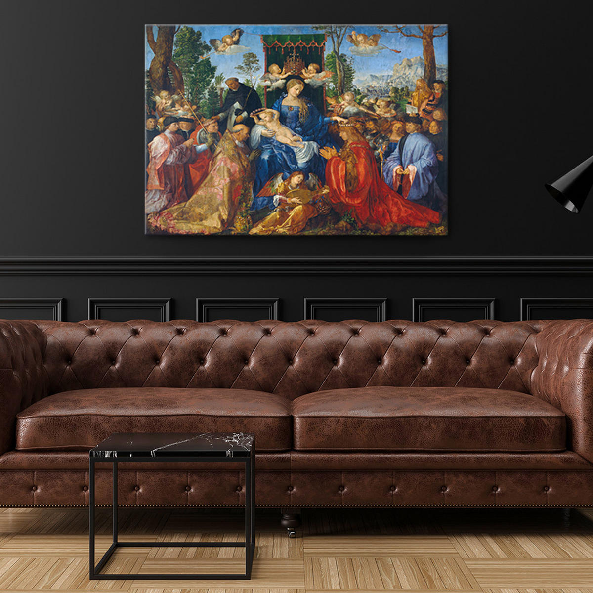 WANDBILD das fest des rosenkranzes albrecht dürer - Multicolor, Textil (60/40cm) - Feeby