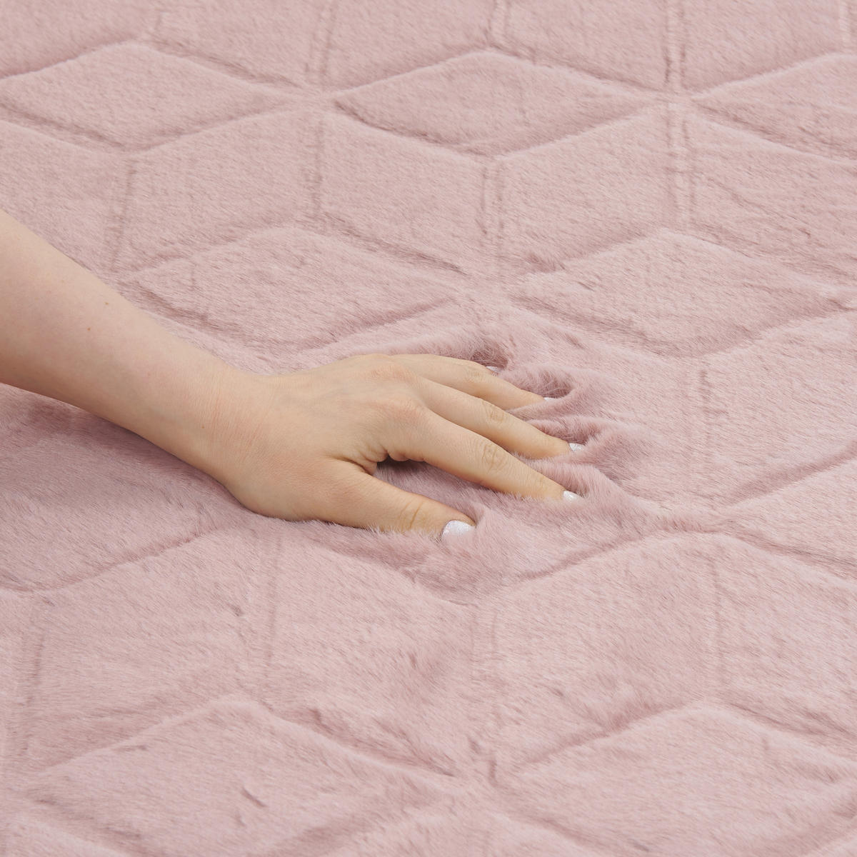 SHAGGY-KUNSTFELLTEPPICH Thatta 150/80 cm - Pink, Kunststoff (80/150cm) - Beliani