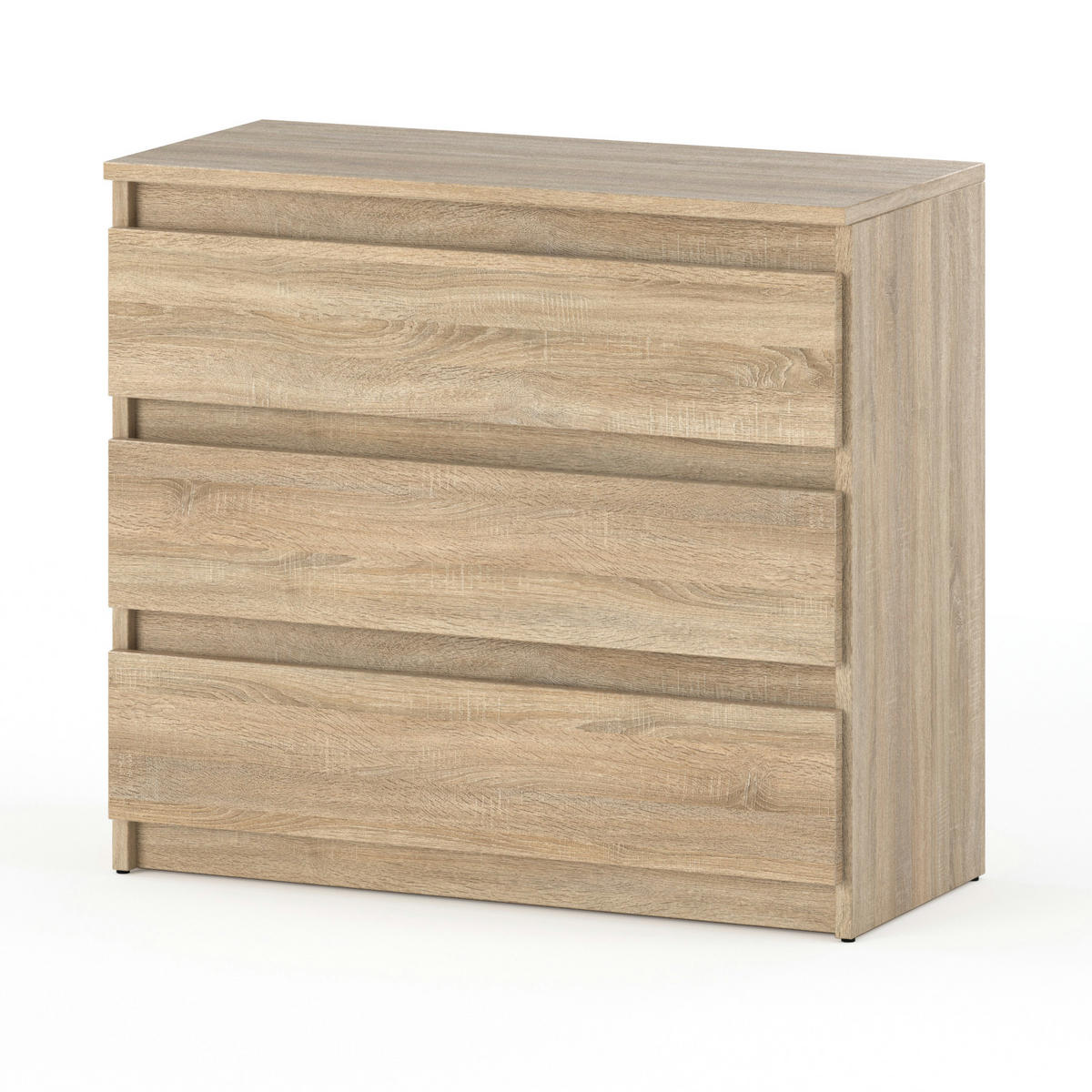 KOMMODE mit Schubladen – Sonoma Eiche - Sonoma Eiche, Holz (80/71.5/33.5cm) - Stiv Meble