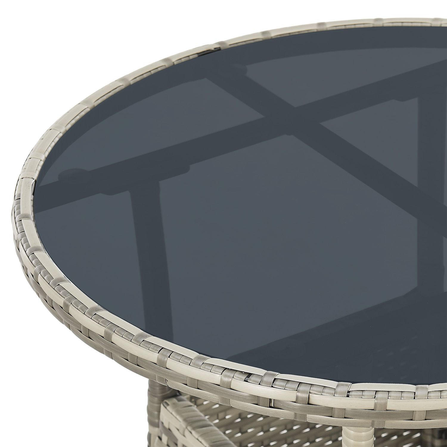 Thumbnail - Juskys Gartentisch, Grau, Kunststoff, 60x73x60 cm, Gartenmöbel, Gartentische, Gartentische