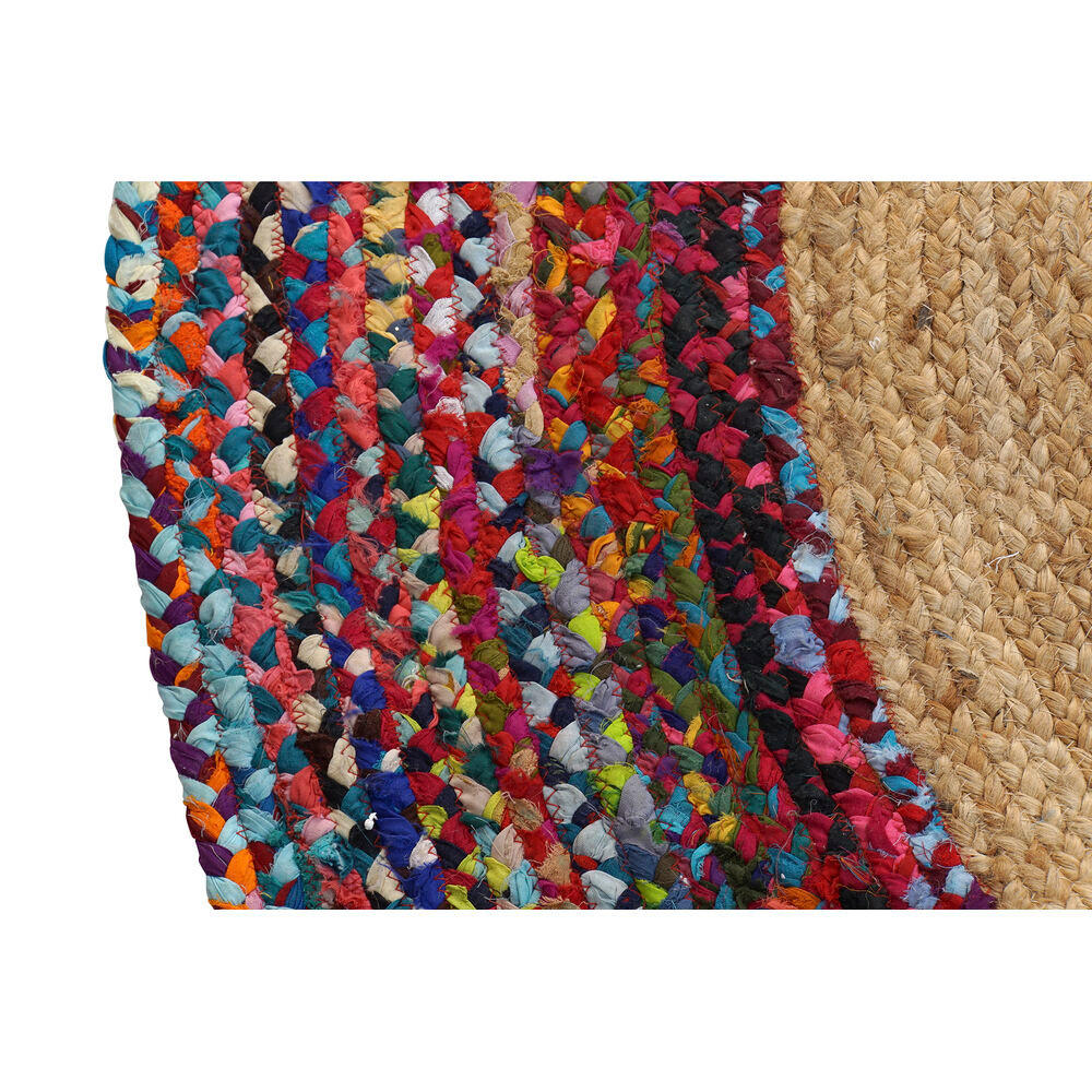 TEPPICH Polyester Baumwolle Bunt Jute (200 x 200 x 0,7 cm) - Multicolor, Textil (200/200cm) - DKD Home Decor