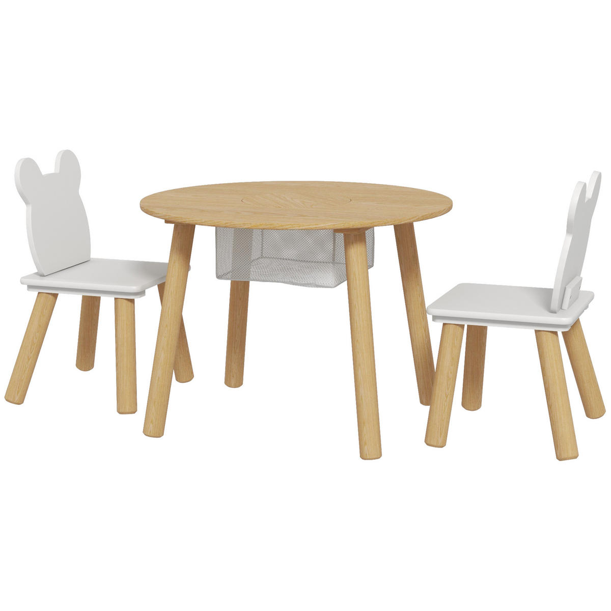 KINDERSITZGRUPPE DE-17517 Naturholz/Weiß - Naturfarben, Holzwerkstoff (60/44/60cm) - ComfortXL