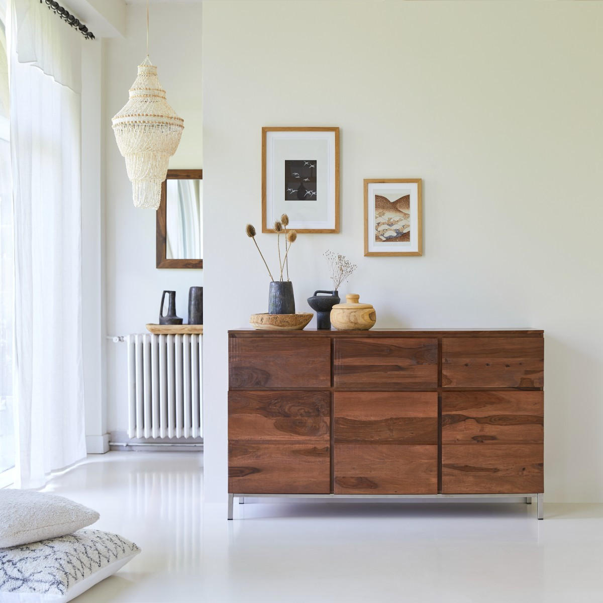 SIDEBOARD Nova Braun aus Palisander - Braun, Holz (155/92/45cm) - Tikamoon