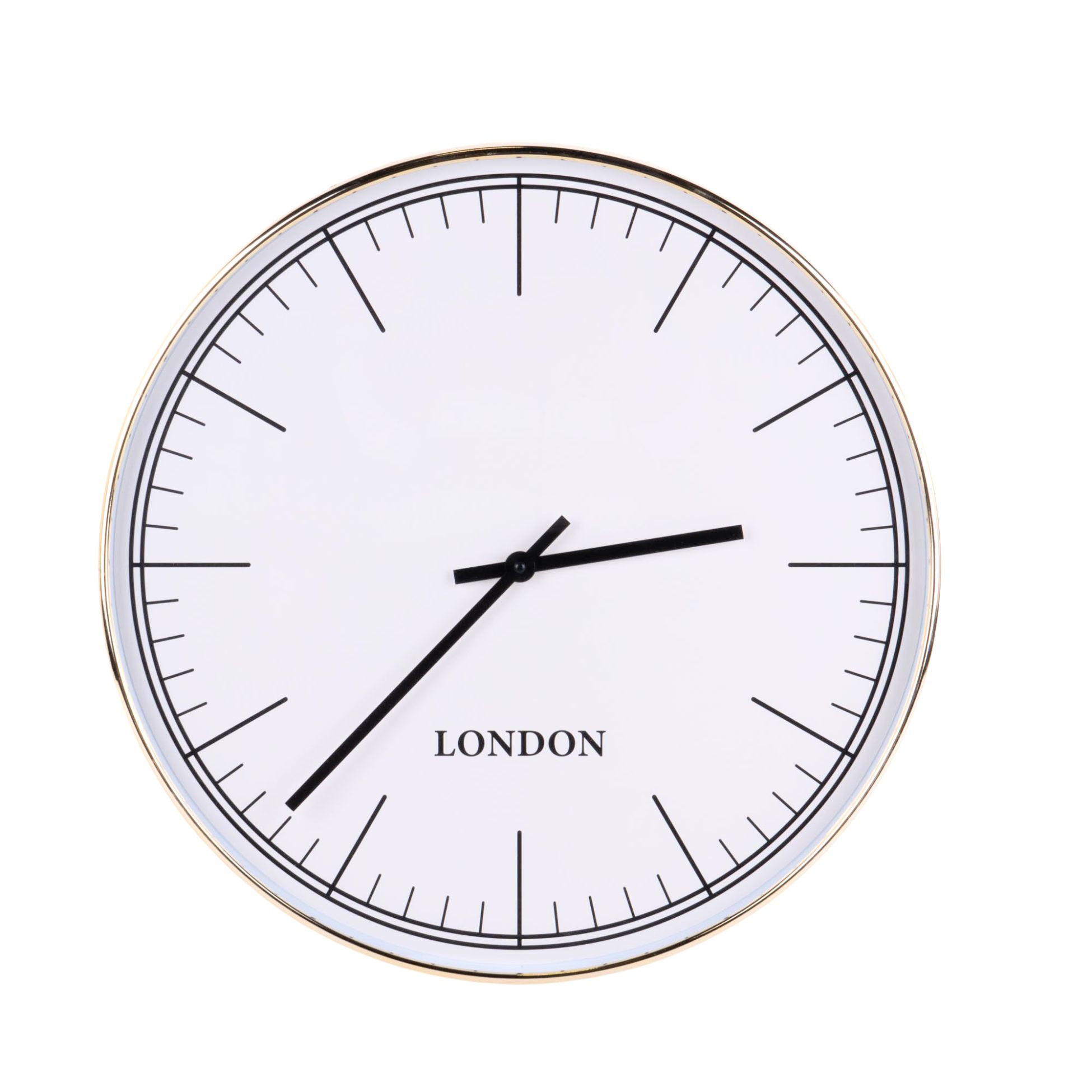 WANDUHR Küche minimalistisch Ø 50 cm - Weiß, Kunststoff (50/50/4.5cm) - Home Styling Collection