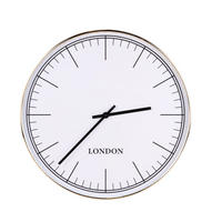 WANDUHR Küche minimalistisch Ø 50 cm - Weiß, Kunststoff (50/50/4.5cm) - Home Styling Collection