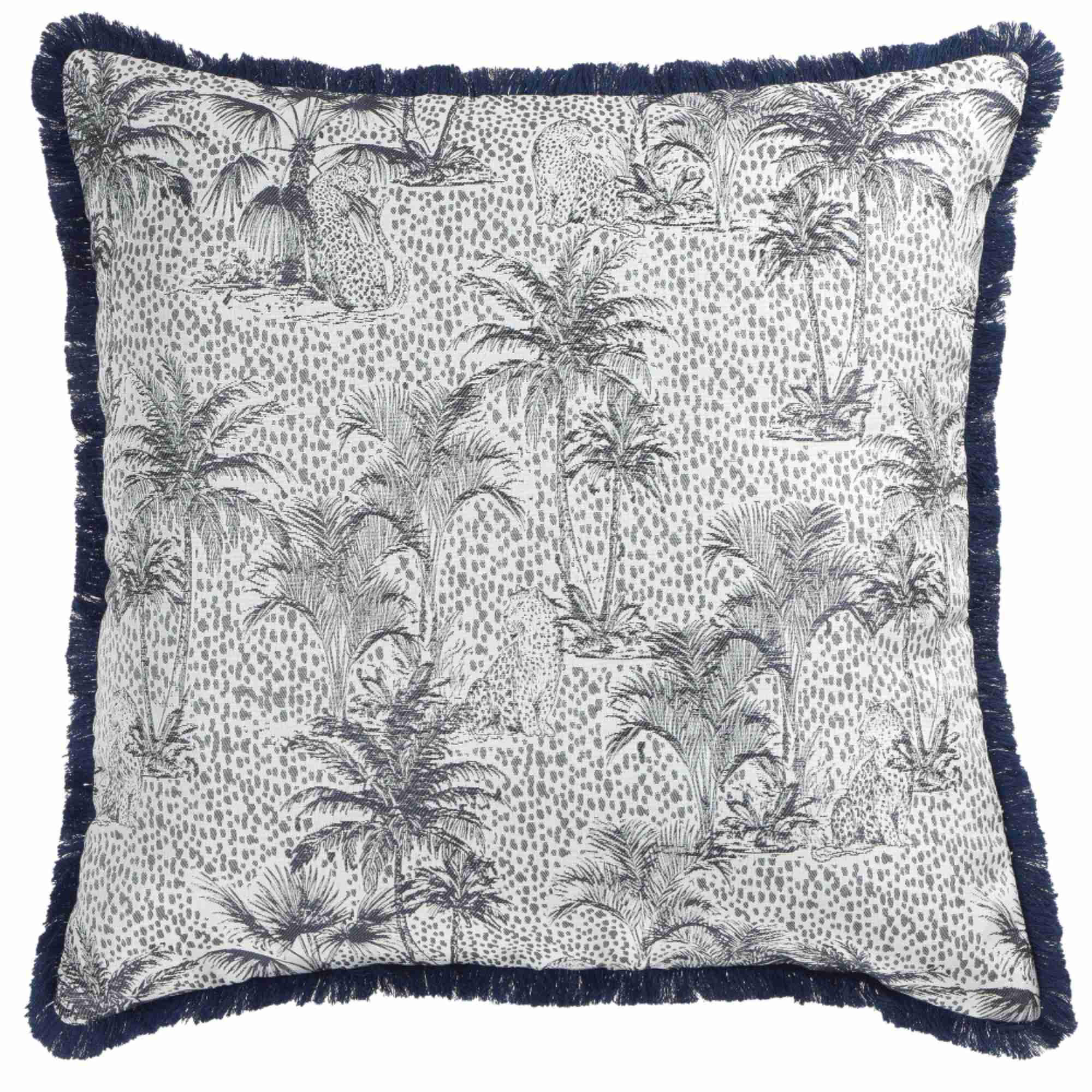 KISSENHÜLLE PALMS - Blau, Textil (50/50cm) - Sportalm Kitzbühel