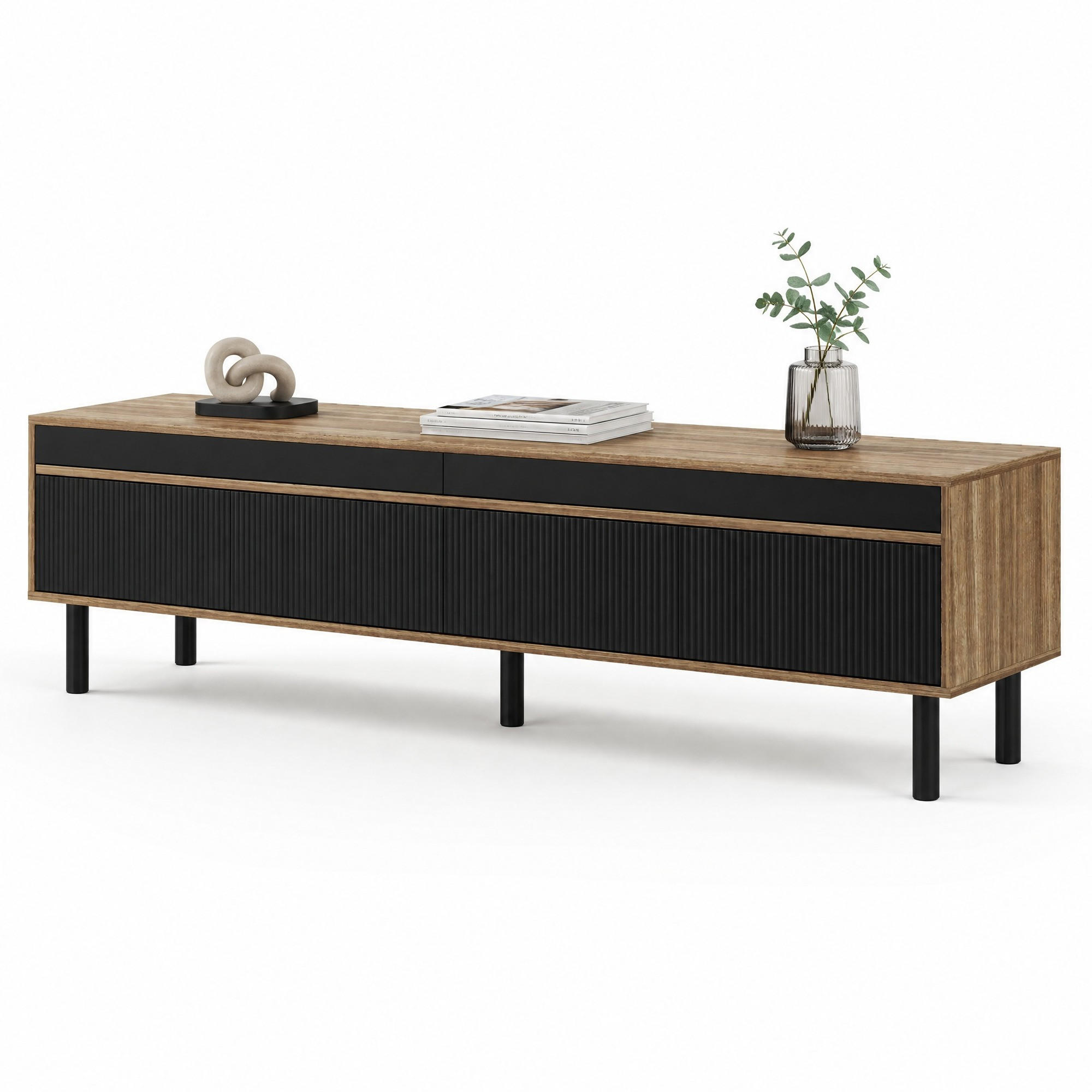 Ivmeu Tv-Lowboard Schwarz 170x47x38 cm