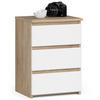 NACHTTISCH Sonoma Eiche, Weiß 40x57x35 cm - Weiß/Sonoma Eiche, Holzwerkstoff (40/57/35cm) - Akord